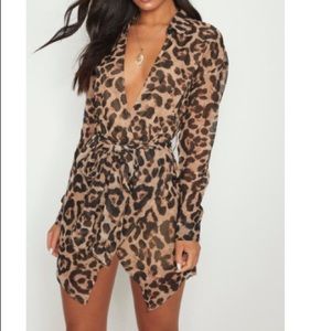 Cheetah print dress.